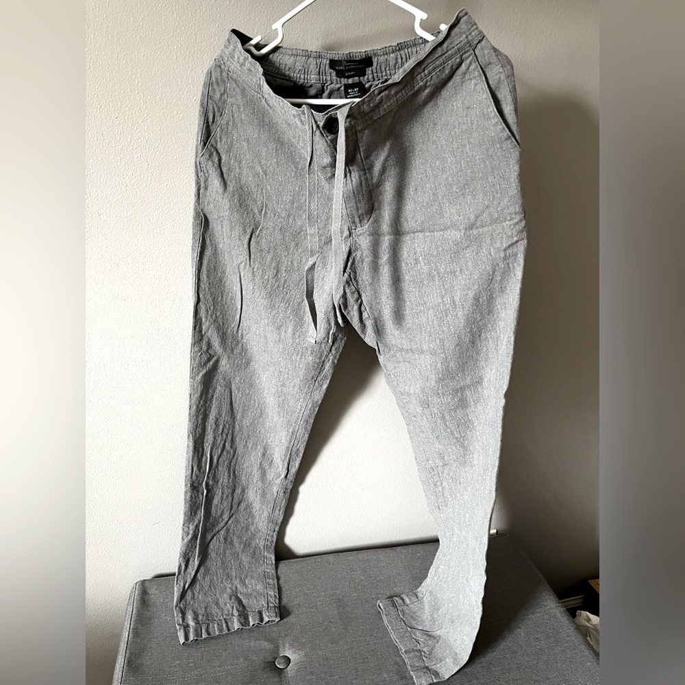 Marc Anthony Light Gray Drawstring Chinos